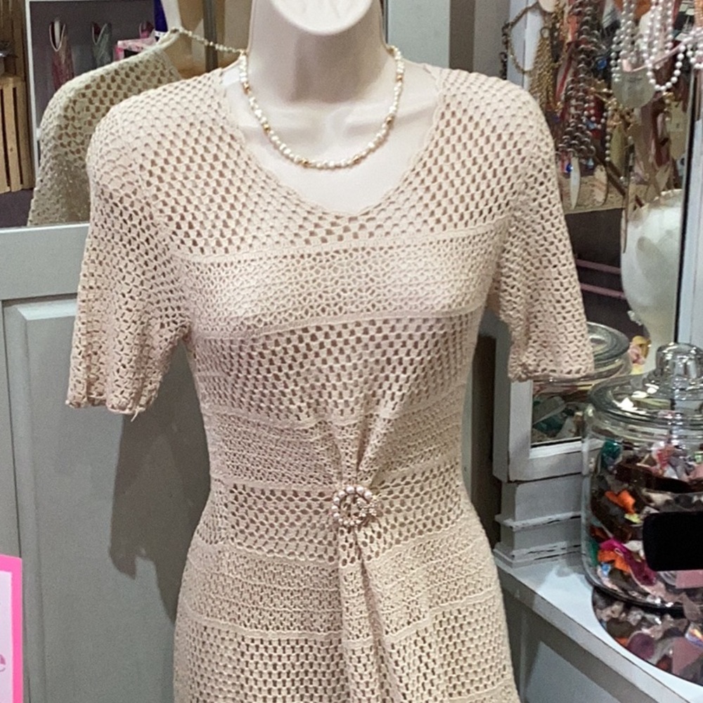 SOLD Vintage/Antique Handmade Crocheted and Tatted Dress.